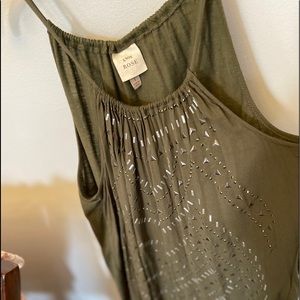 Olive green Knox Rose tank